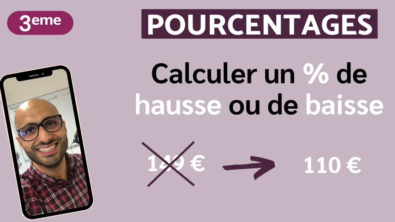 Calculer un pourcentage hausse ou baisse.