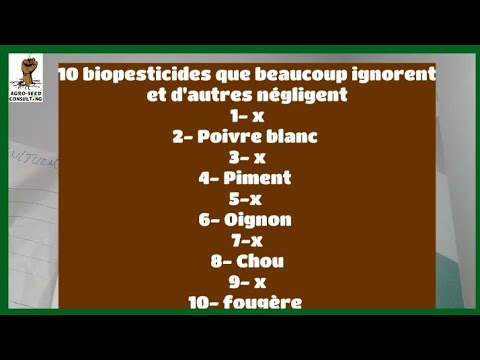 10 biopesticides efficaces et  accessible à tous que beaucoup ignorent et d'autres négligent