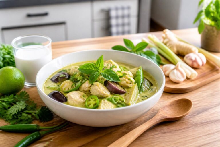 découvrez notre recette maison de curry vert prête en 30 minutes, simple et savoureuse pour un repas exotique à savourer chez vous.