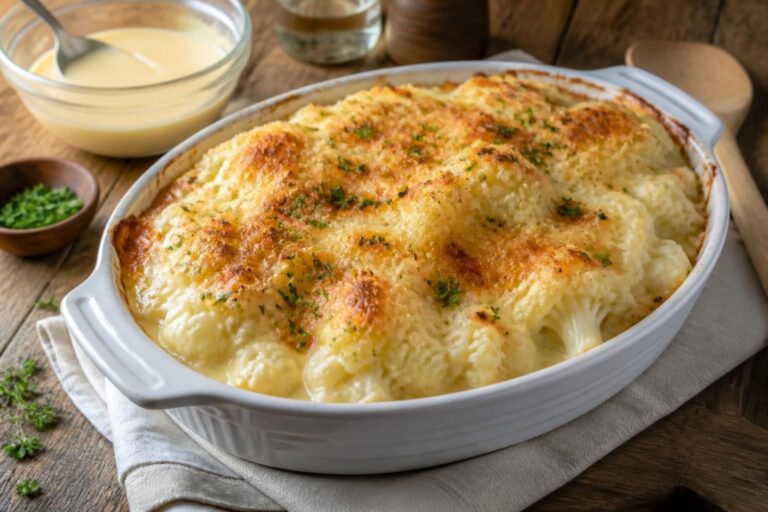 découvrez notre recette facile et rapide pour préparer un gratin de chou-fleur maison délicieux et savoureux, idéal pour un repas réconfortant en famille.