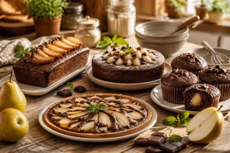 découvrez 4 recettes gourmandes de gâteau poire-chocolat pour régaler vos papilles avec des saveurs fruitées et chocolatées irrésistibles.